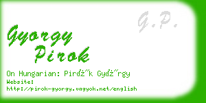 gyorgy pirok business card